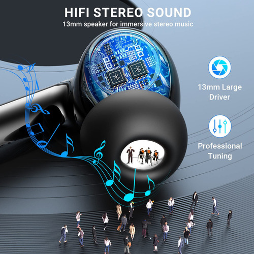 Fones De Ouvido Tws Estéreo Hifi Sem Fio Cancelamento Ruído Ipx6