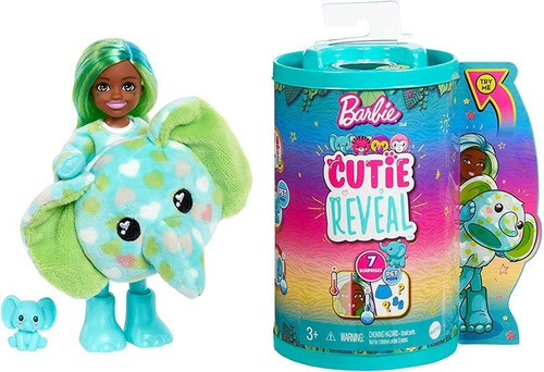 Muñeca Barbie Color Reveal Chelsea Elephant - Serie Jungla