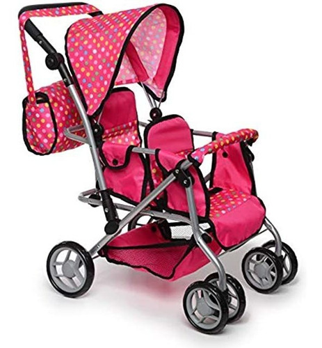 My First Twin Doll Stroller - Cochecito Doble Paraguas - Ac