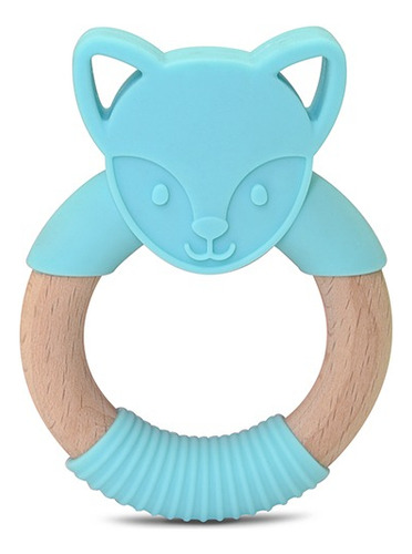 Mordedera De Bambú Y Silicon En Forma De Mapache