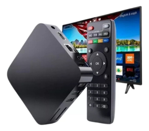 Tv Box Convertidor Smart Tv Con Control Negro