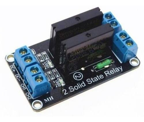 Imagem 2 de 4 de Módulo Relé Estado Sólido 5v 2 Canais Para Arduino Ssr G3mb
