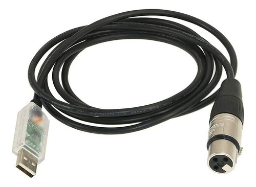 Hiquay Adaptador Interfaz Usb Dmx Led Dmx512 Rs485 Xlr Cable