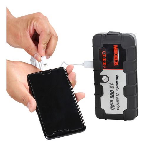 Arrancador Para Baterias Jumper 12000 Mah Mikels