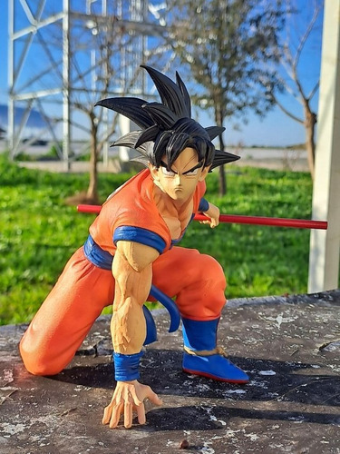 Figura Goku Base Dragon Ball Z Baculo Magico Anime 17cm