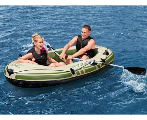Imagen 6 de 10 de Bote Gomón Inflable Voyager 300 Bestway 2 Personas + 2 Remos