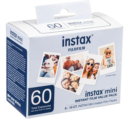 Cámara Fujifilm Instax Mini Evo Hybrid Brown Con 60 Película