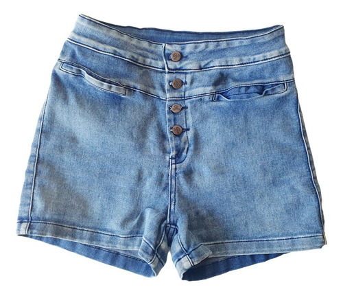 Pack X 2 Shorts De Jeans Juveniles Cintura Alta Elastizados