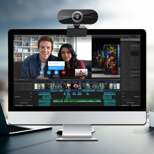 Webcam Com Microfone 1080p Full Hd Para Pc