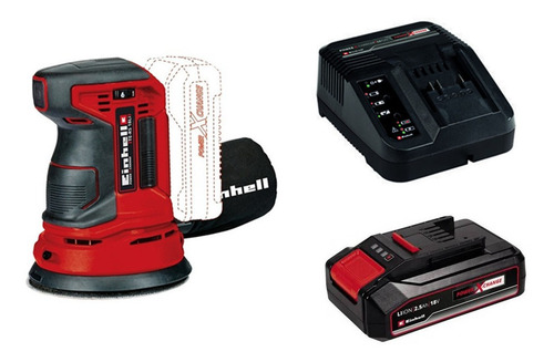 Lijadora Roto Orbital 18v 125mm Bateria + Cargador Einhell