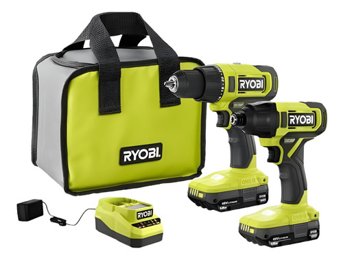 Ryobi, Combo De Taladro Y Llave De Impacto One+, 18v, Verde