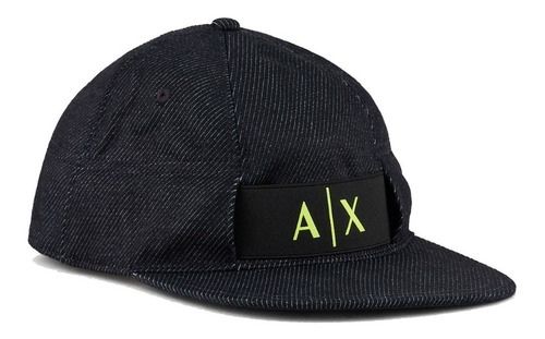 Gorra Armani Exchange A | X Logo Denim Look Flat Visor Hat