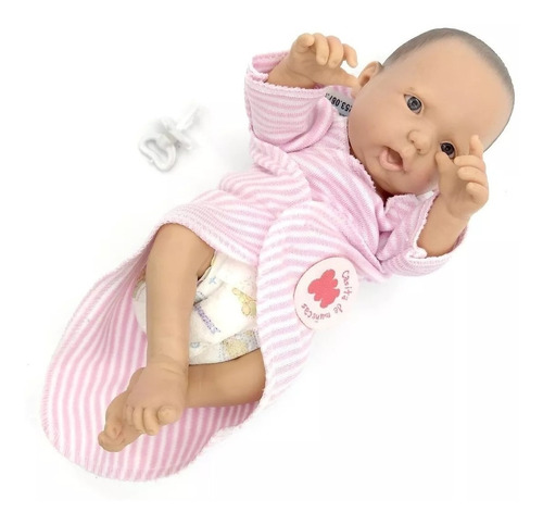 Bebe Bebote Mini  Reborn Recien Nacido Con Pañal Y Chupete