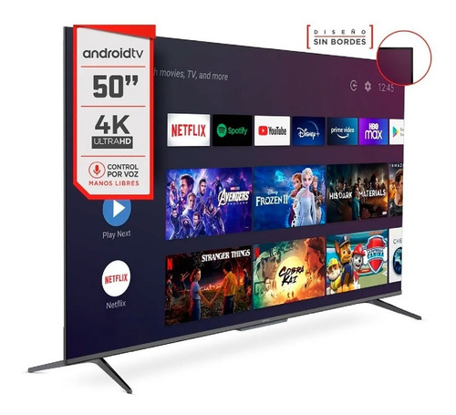 Imagen 2 de 3 de Televisor Smart Hitachi 50 4k Ultra Hd Android Le504k