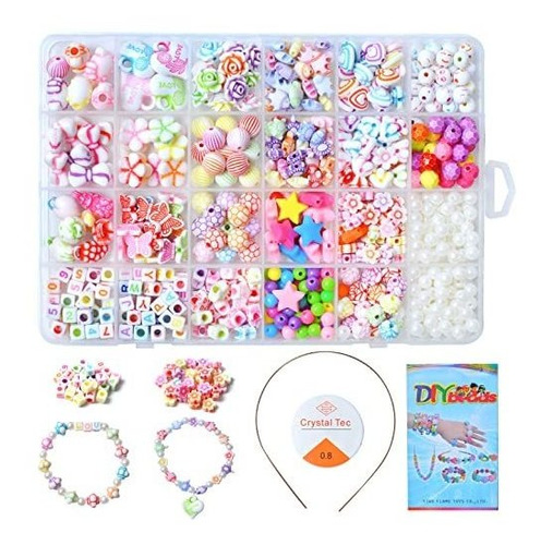 Kit Hacer Pulseras 450 Cuentas Figuras Y Alfabeto Jwxstore