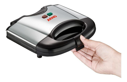 Sanduicheira Antiaderente Sacs Arno Cor Inox Inox