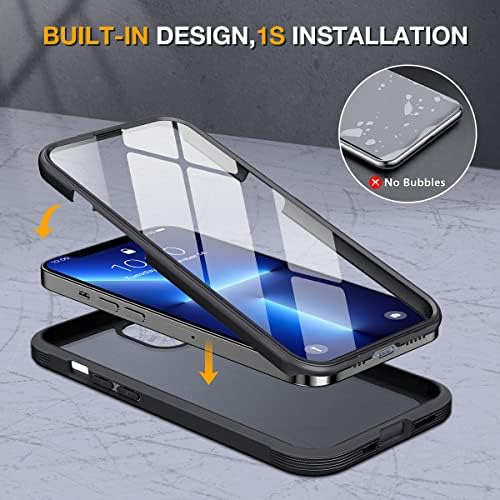 Capa Miracase Para iPhone 13 Pro Max, Preta Fosca E Proteção