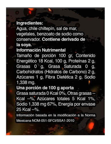 Salsa Aguachilera De Chiltepín Caja Con 12 Piezas De 190ml Fresh Harvest