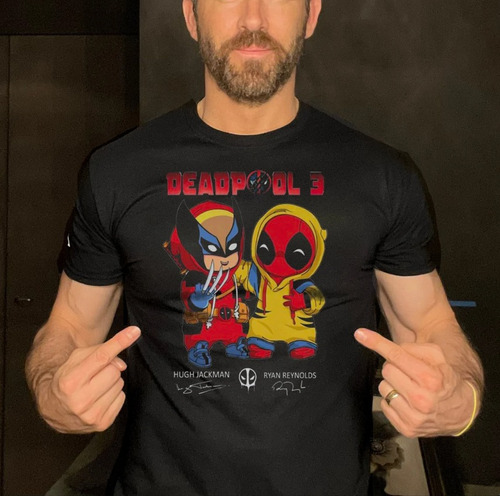 Polera Unisex Deadpool 3 Comic Wolverin Algodon Estampado