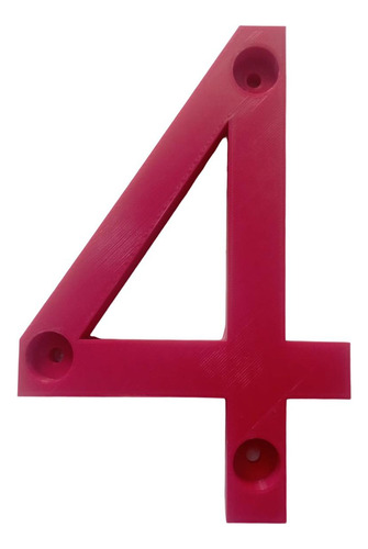 Números 3d Para Casas, Mxdru-004, Número 4, 17.7cm Altura, 1