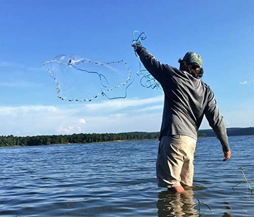 Crash Harbor Outdoors Cast Net Para Bait Fish Estuche Malla