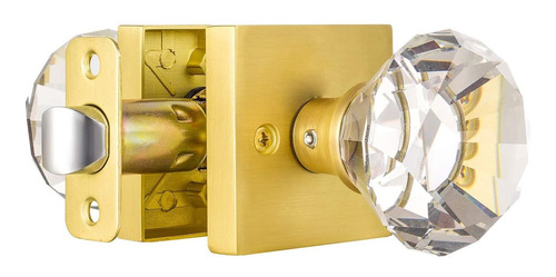 Hiemey Perilla Puerta Cristal Interior Pomo Dorado Laton