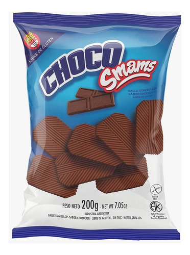 Galletitas De Chocolate Choco Smams 200gr X1u | Sin Tacc