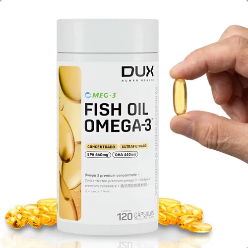 Fish Oil Omega 3 Dux Concentrado 120 Caps Bom Para Memória
