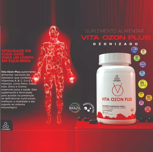 PolivitamĂnico Vita Ozon Plus Suplemento Alimentar 60 Cap. Sabor Sem Sabor Sem Sabor