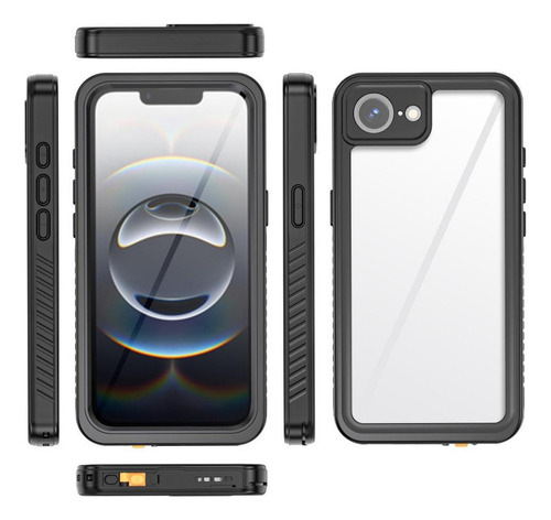 Capa Para iPhone 16e Com Protetor De Tela À Prova D'água