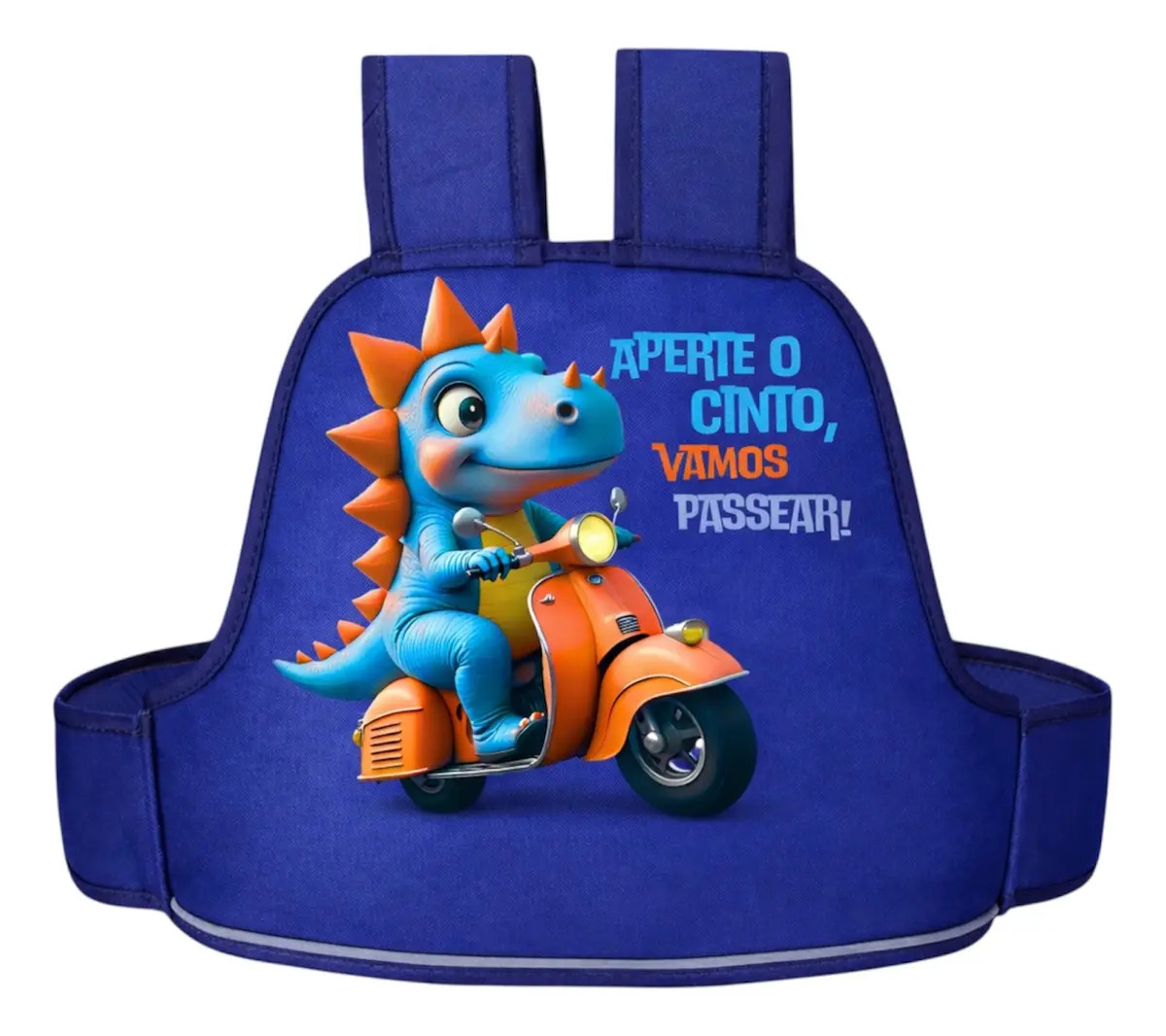 Colete Cinto Segurança Infantil Criança Moto Antiqueda Ajust Azul