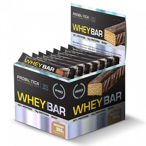 Caixa Whey Bar 24 Unidades - Probiótica