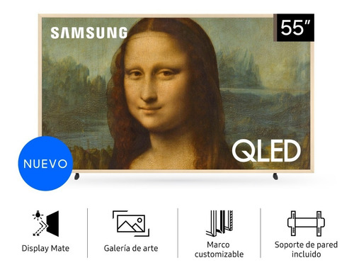 Imagen 9 de 9 de Smart Tv Samsung The Frame Qled 4k 55'' + Marco Beige