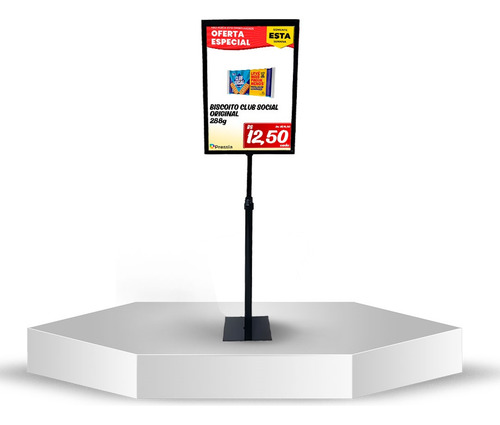 Porta Cartaz Para Folha A4 Kit 5 Pedestais - Com Regulagem