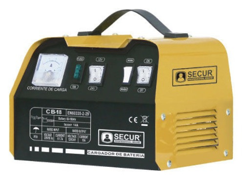 Cargador De Bateria Auto Moto Secur Portable 12/24v 10amp 40