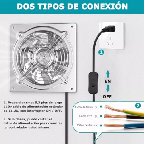 Extractor De Aire Cocina De 6 Pulgadas, Potente Ventilador