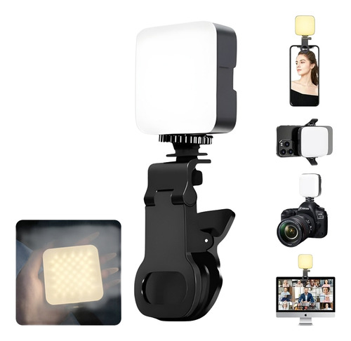 Luz Auxiliar Led Com Clipe Para Celularmacbook iPad