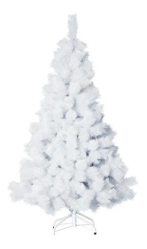 Árvore Pinheiro Branco De Natal 1,80m Modelo Luxo 420 Galhos Cor Branco-A0118B