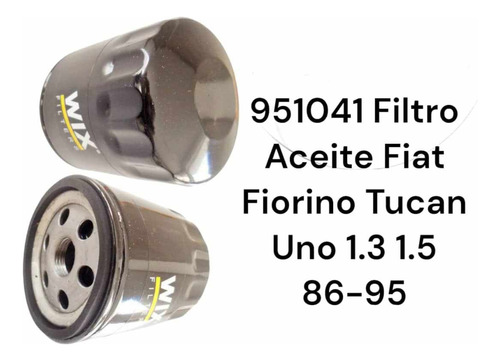 Filtro Aceite Wix Fiat Fiorino Tucan Uno Universal