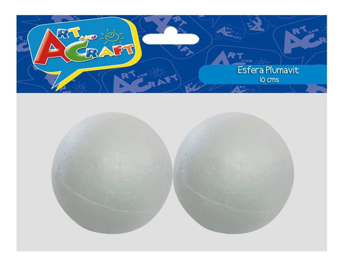 Pelota De Plumavit 10 Cm 2 Un. Art & Craft