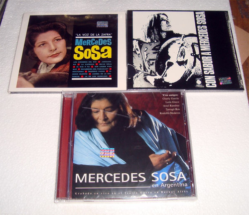 Mercedes Sosa Voz Zafra Sabor Argentina 3 Cds Sellados Kktus