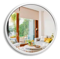 Comprar Espejo Redondo Espejo Circular 90 Cm Espejos Decorativo Pared Marco Madera 