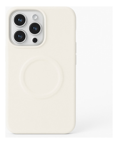 Funda Iphone 16 Pro Max Cuero Premium Calidad Y Estilo Blanco Lisa