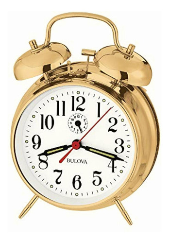 Bulova B8124 Bellman - Reloj Despertador, Color Dorado