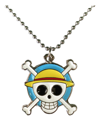 Colgante Collar Anime One Piece Skull Pirata Cadena Acero Q