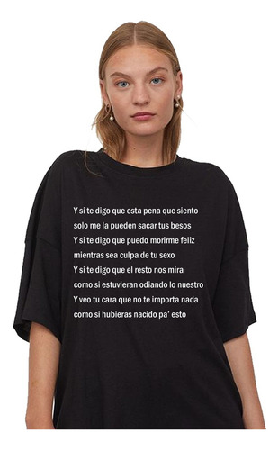 Remera Duki She Don't Give A Fo Frase Personalizada Unisex