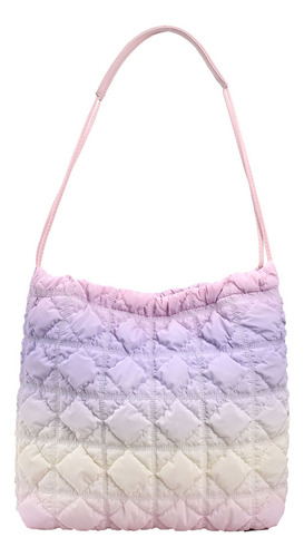 Bolso Tipo Bombonera Acolchado Con Diamantes Para Mujer, Cas