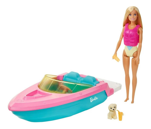 Barbie Estate Lancha Con Muñeca Accesorios Mattel Grg30