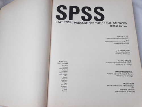 Imagen 2 de 9 de Spss: Statistical Package For The Social Sciences Mcgrawhill