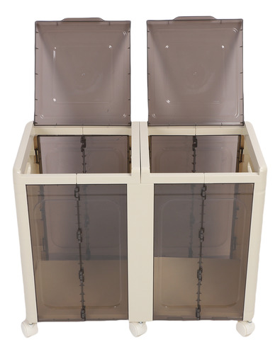 Contenedor De Almacenamiento Apilable Con Ruedas Plegables D